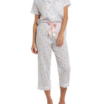 Women's Spring Meadow Cotton Pyjama Set with 7/8 Pant | Magnolia Lounge Australia