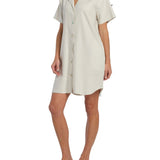 Women's Ivory Summer Dreaming Linen Button Through Nightie | Magnolia Lounge Australia