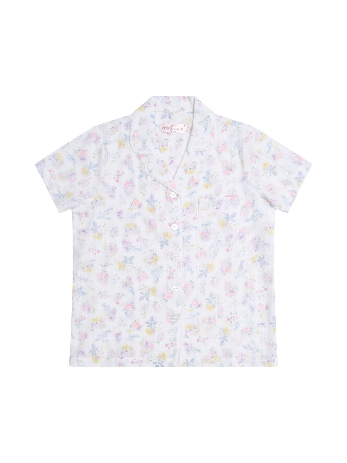 Women's Spring Meadow Cotton Pyjama Set with 7/8 Pant | Magnolia Lounge Australia