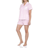 Valencia Stripe Cotton Shortie Pyjama Set