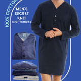 Men's Secret 100% Cotton Long Sleeve Knit Nightshirt
