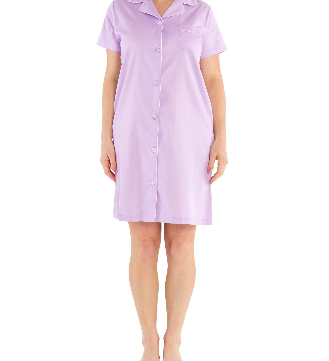 Magnolias Silky Cotton Sateen Wisteria Nightie - Women's Summer Cotton Nighties
