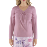 Mauve Twist Top and Silkroad Viscose Pant Pyjama Set