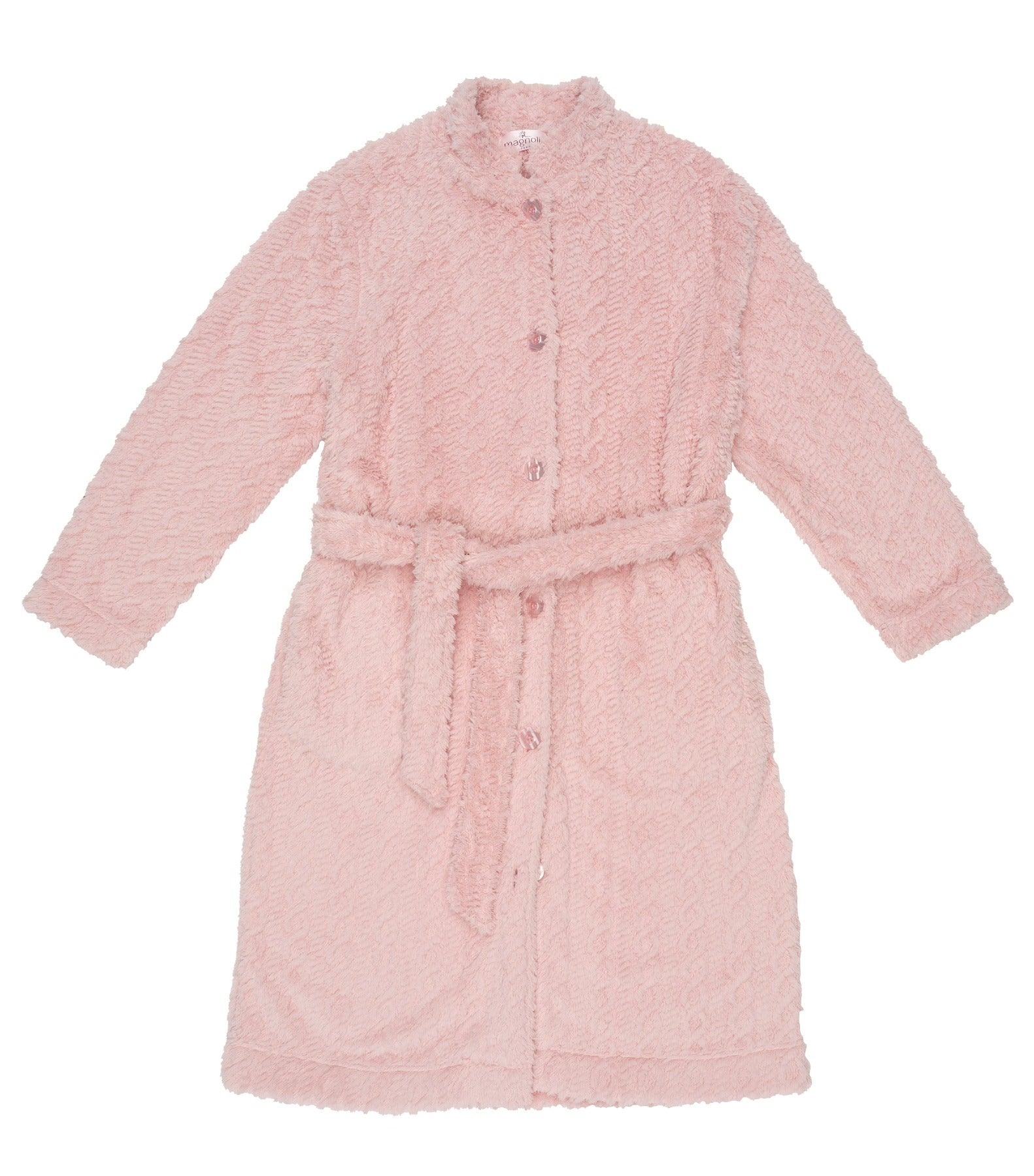 Dusty Pink Button Up Fleece Dressing Gown | Winter dressing gowns | Magnolia Lounge Australia