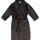 Starry Night Shawl Collar Fleece Dressing Gown