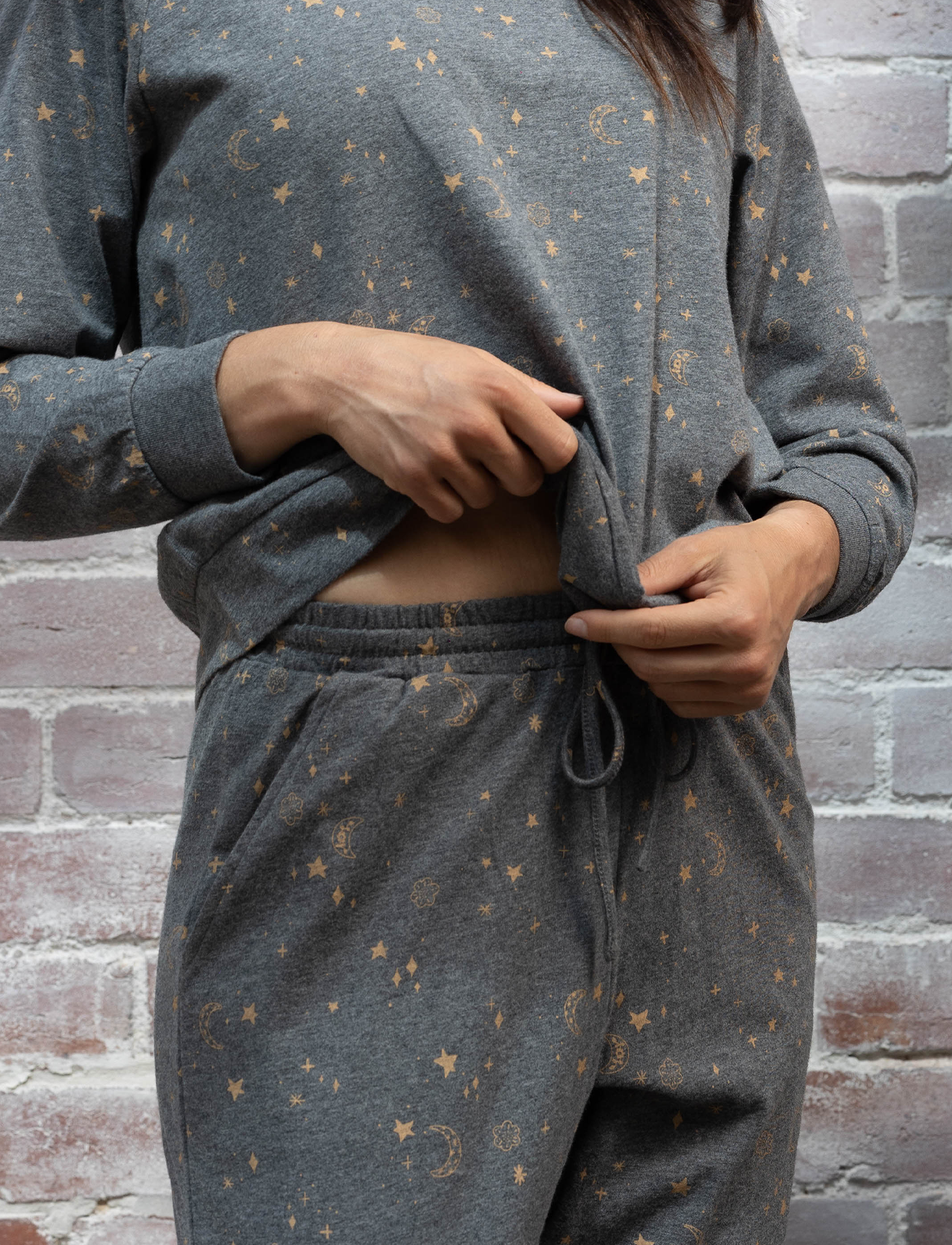 Starry Night Cotton Jersey Raglan Top & Pant Set | Womens Winter Lounge & Pyjama Sets | Magnolia Lounge Australia