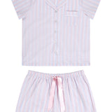 Valencia Stripe Cotton Shortie Pyjama Set
