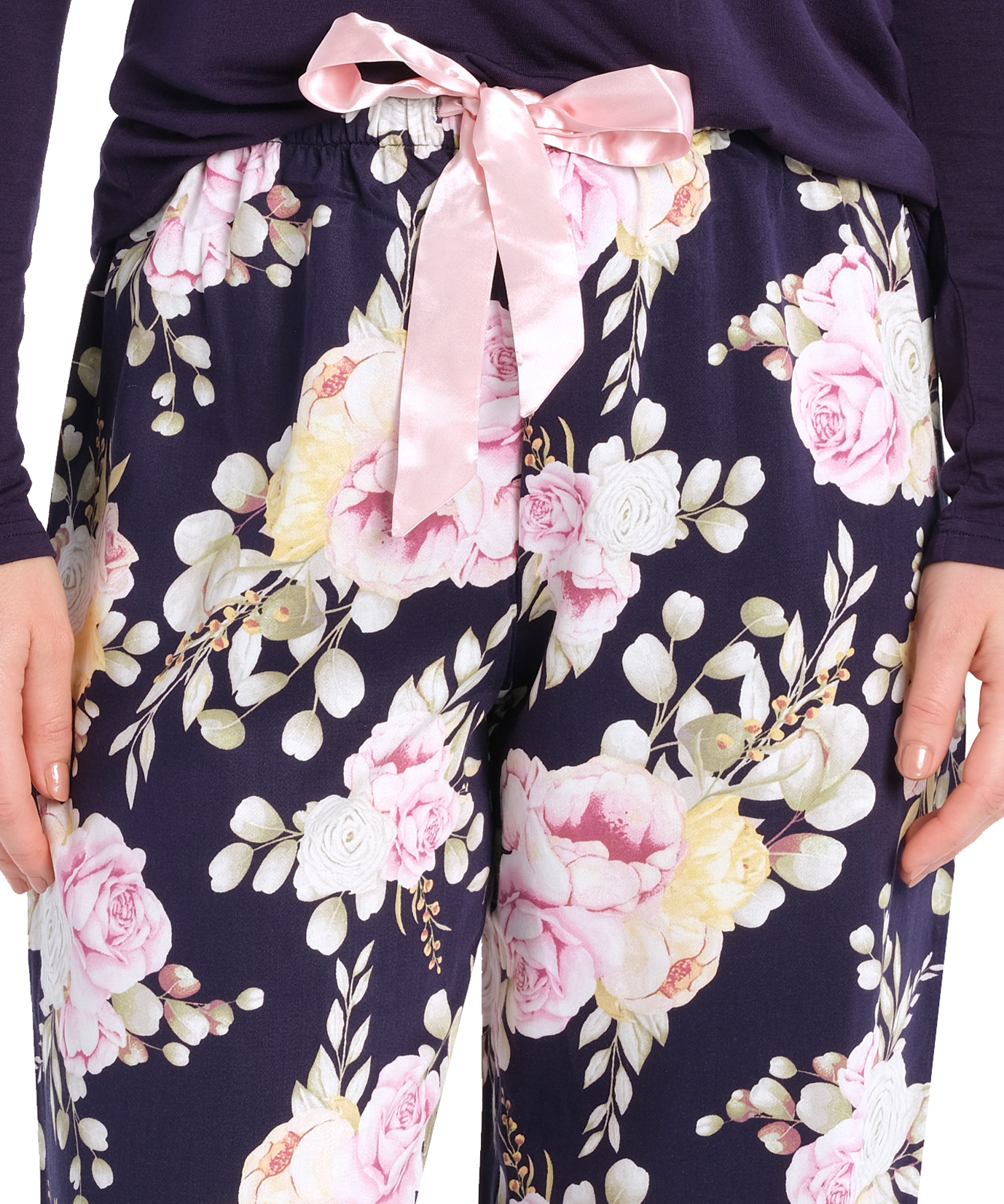 Twilight Floral Cotton Viscose Classic Pyjama Pant  | Women's Winter Pyjama Pants | Magnolia Lounge Australia