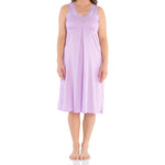 Wisteria Silky Cotton Sateen Chemise -Women's Summer Cotton Nighties