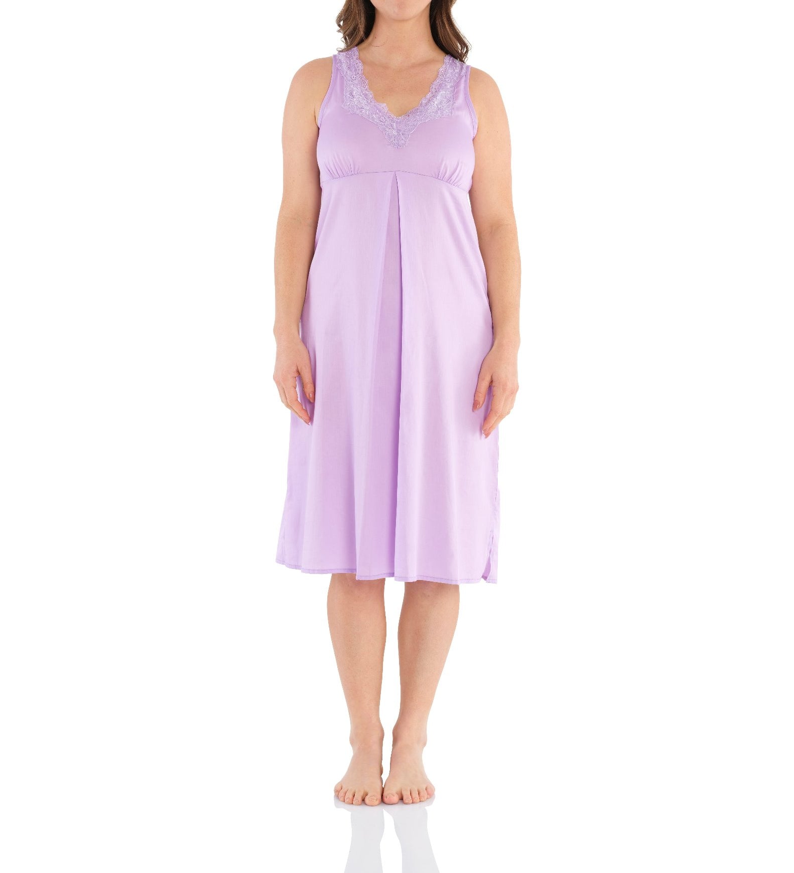 Wisteria Silky Cotton Sateen Chemise -Women's Summer Cotton Nighties