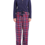 Dusk Check Flannelette Cotton Pyjama Pants | womens winter pyjama pants | Magnolia Lounge Australia