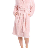 Dusty Pink Button Up Fleece Dressing Gown | Winter dressing gowns | Magnolia Lounge Australia