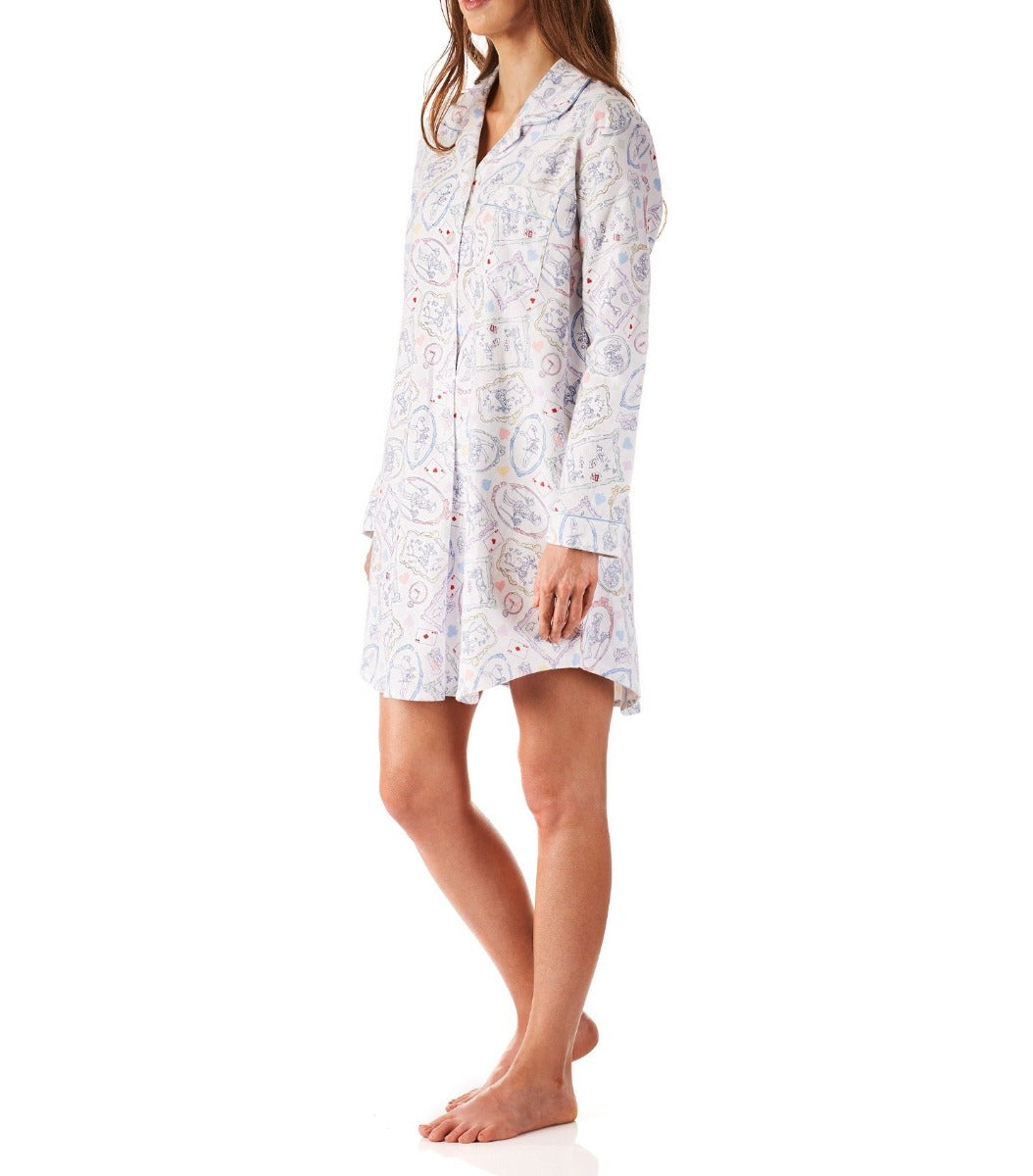Alice In Wonderland Womens Cotton Flannelette Nightie Young Spirit