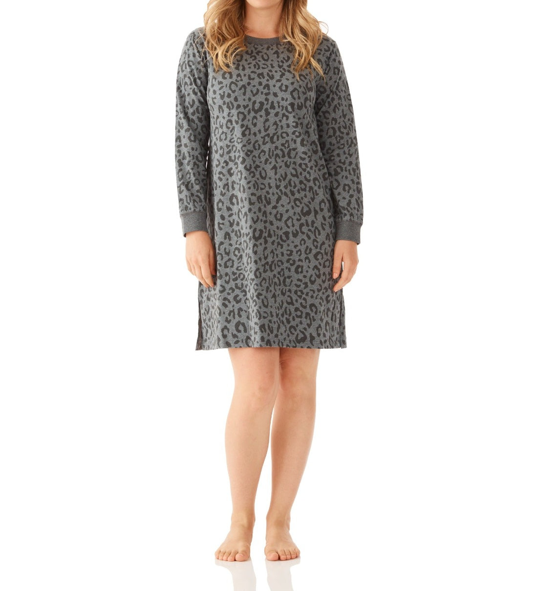 Samira Spot Cotton Jersey Long Sleeve Nightie | Ladies Sleepwear | Magnolia Lounge