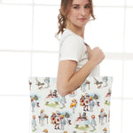 Alice in Wonderland Canvas Snap Closure Tote Bag Young Spirit