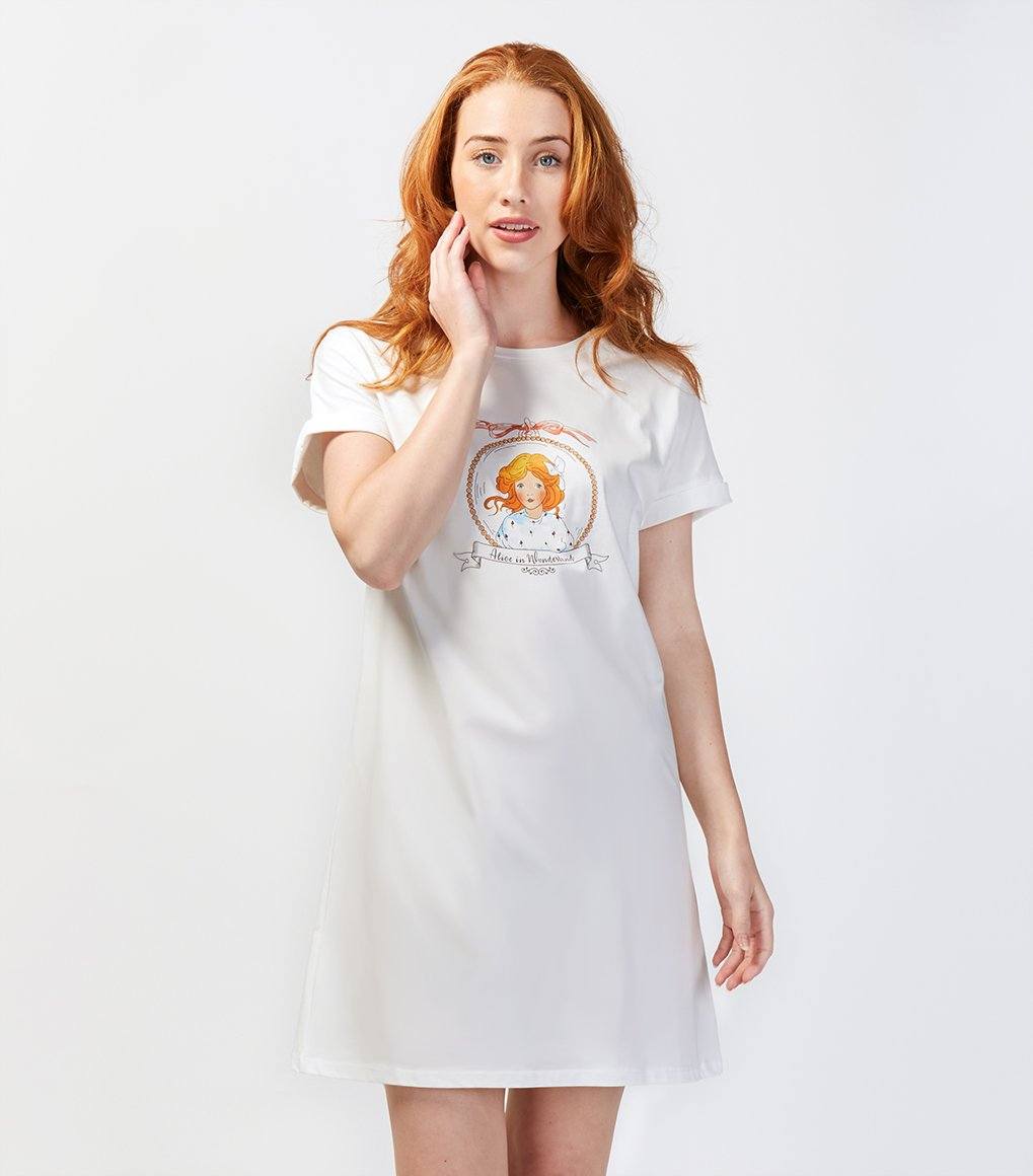 White t shirt nightie cheap
