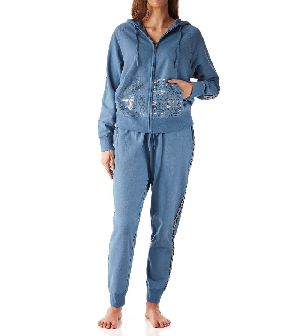 Alice In Wonderland Soft Cotton Fleece Hoodie with Track Pant Set Young Spirit