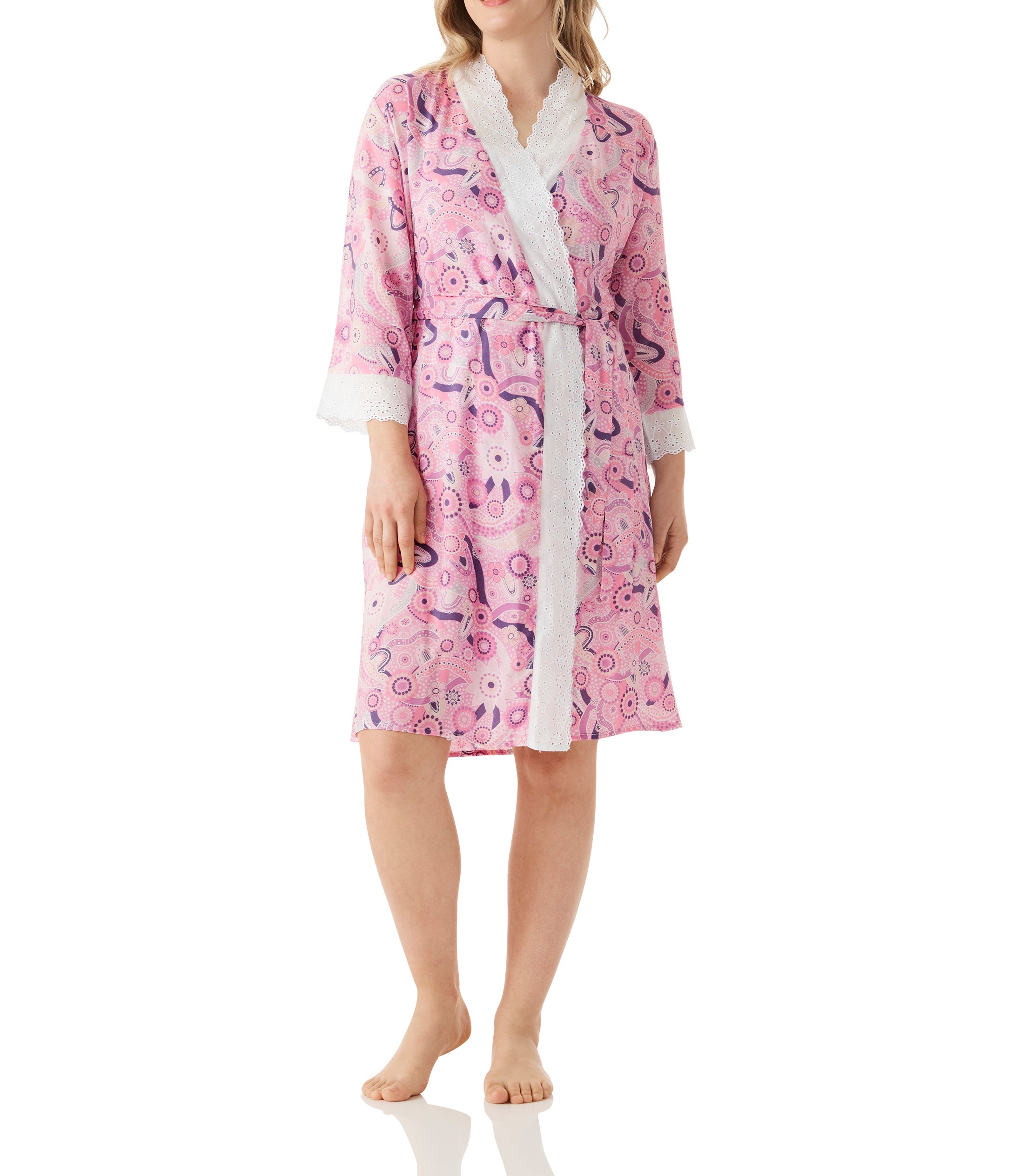 Daydreaming Women's Viscose Summer Dressing Gown Magnolia Lounge