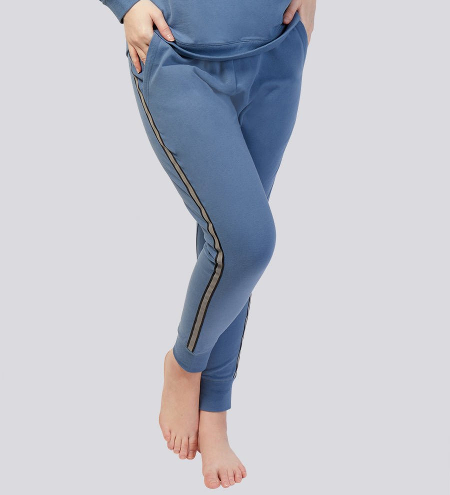 Denim Blue Ultra Soft Pure Cotton Fleece Track Pant Young Spirit