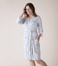 Ella Paisley Dressing Gown Magnolia Lounge