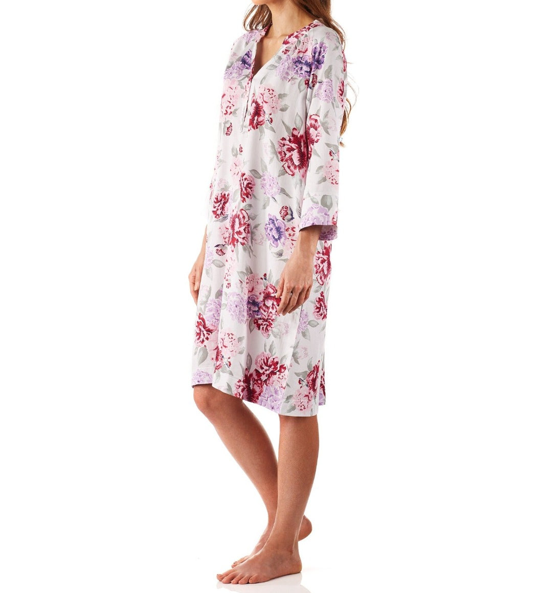 Women’s winter Nightie Australia | Emilia Floral Viscose Cotton Nightie | Magnolia Lounge Australia