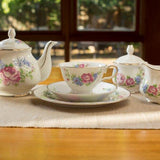 Fine Bone China Floral Teacup & Saucer Set Magnolia Lounge