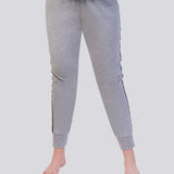 Grey Marle Ultra Soft Cotton Fleece Track Pants | Magnolia Lounge Australia