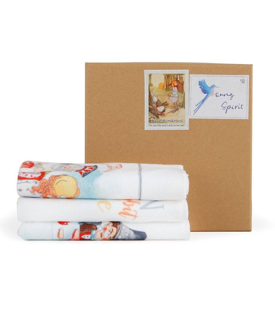 Quick Dry Face Towel - Alice in Wonderland (Set of 3) Young Spirit