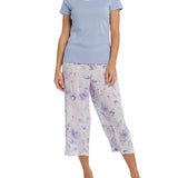 Women's Floral Rain Tee with 3/4 Pant Summer Pyjama Set | Magnolia Lounge Australia