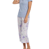 Women's Floral Rain Tee with 3/4 Pant Summer Pyjama Set | Magnolia Lounge Australia