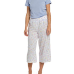 Women's Spring Meadow Cotton Tee with 3/4 Pant Pyjama Set | Magnolia Lounge Australia