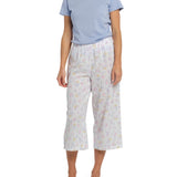 Women's Spring Meadow Cotton Tee with 3/4 Pant Pyjama Set | Magnolia Lounge Australia
