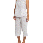 Women's Spring Meadow 100% Cotton Floral Print Tank & 3/4 Pant Pyjama Set | Magnolia Lounge Australia