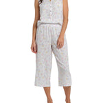 Women's Spring Meadow 100% Cotton Floral Print Tank & 3/4 Pant Pyjama Set | Magnolia Lounge Australia