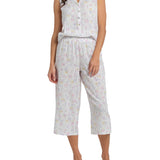 Women's Spring Meadow 100% Cotton Floral Print Tank & 3/4 Pant Pyjama Set | Magnolia Lounge Australia