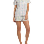 Women's Summer Picnic Shortie Pyjama Set | women's summer cotton PJs australia | Magnolia Lounge Australia