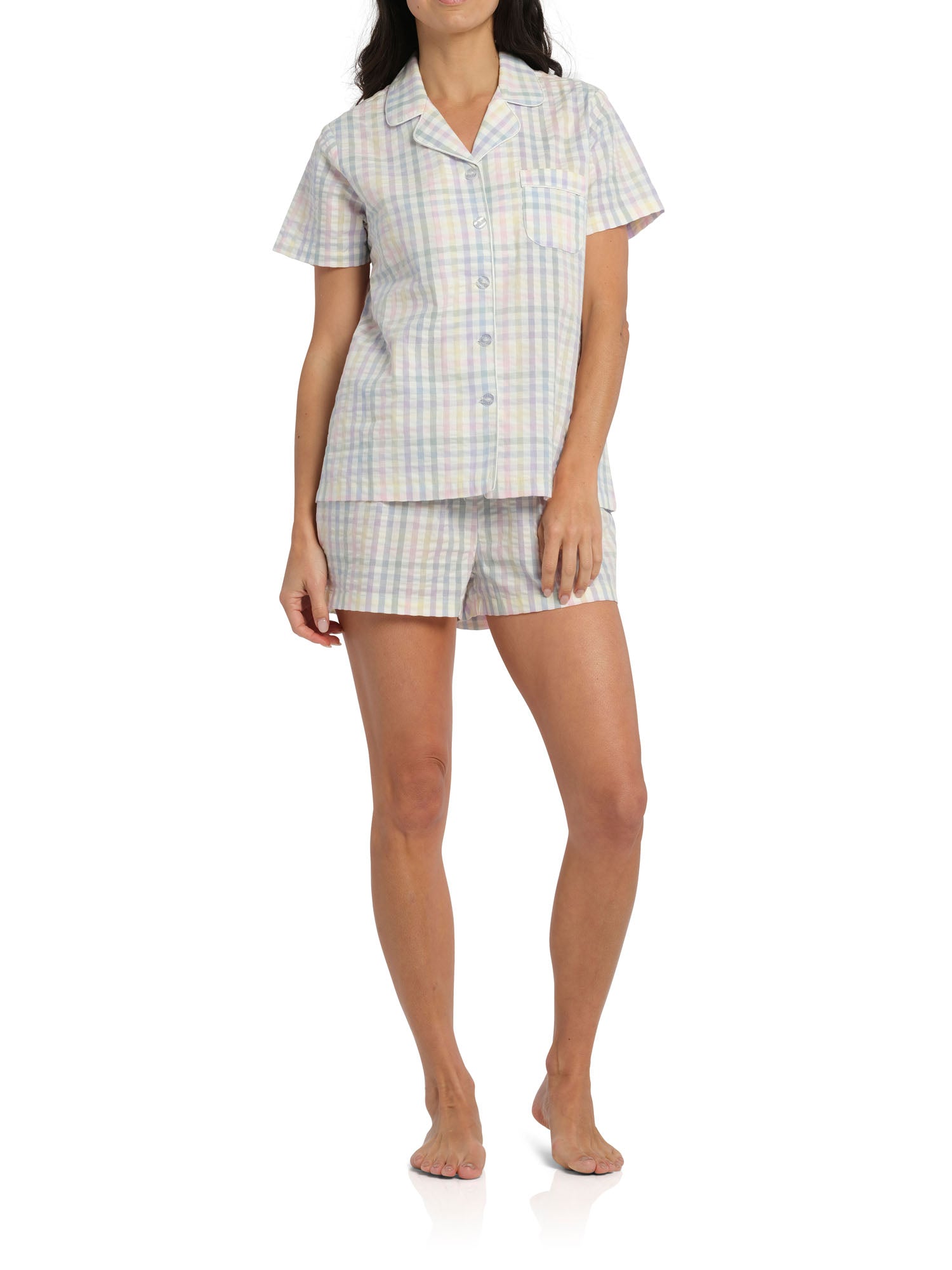 Women's Summer Picnic Shortie Pyjama Set | women's summer cotton PJs australia | Magnolia Lounge Australia