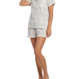 Women's Summer Picnic Shortie Pyjama Set | women's summer cotton PJs australia | Magnolia Lounge Australia