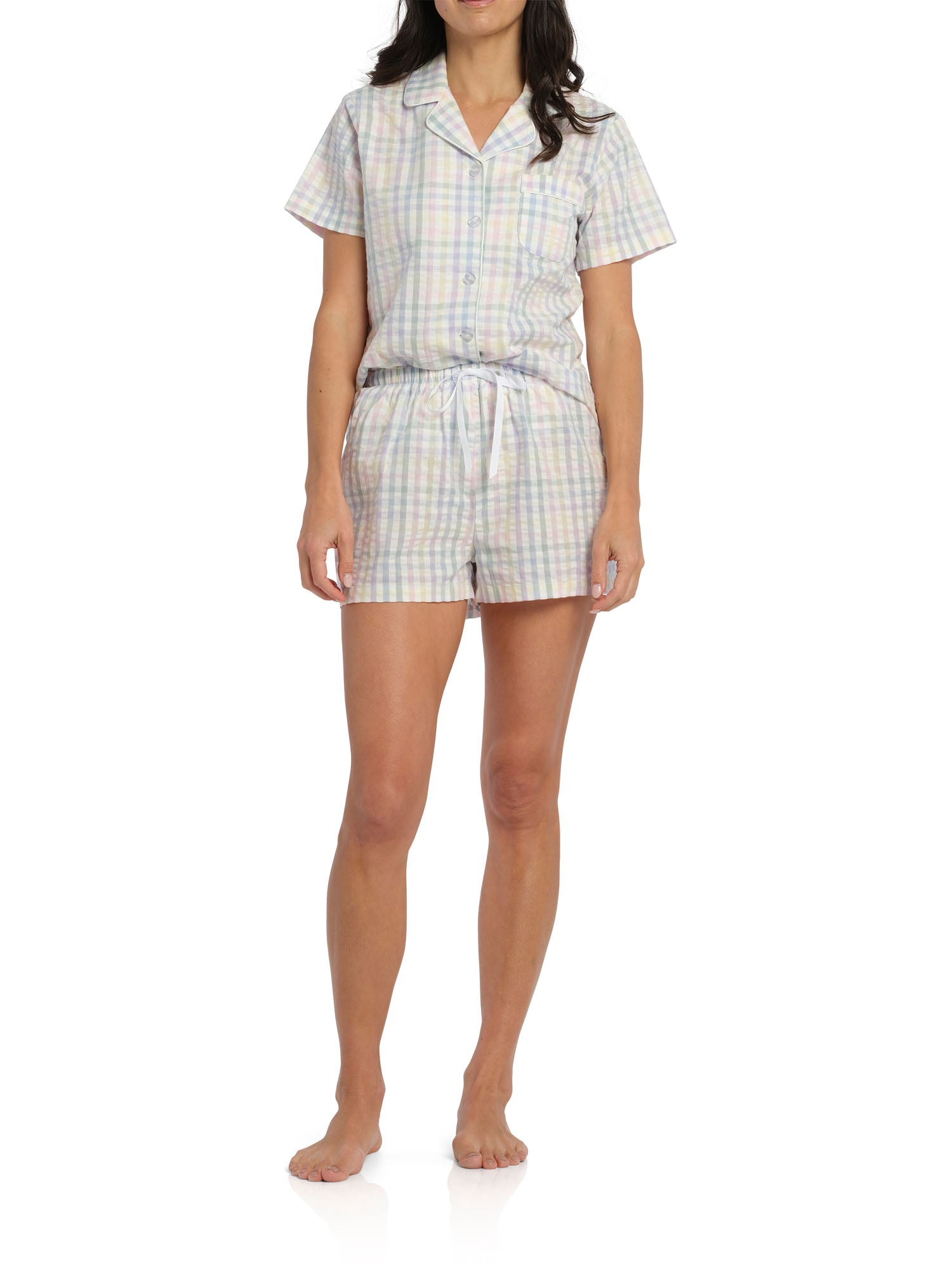 Women's Summer Picnic Shortie Pyjama Set | women's summer cotton PJs australia | Magnolia Lounge Australia