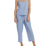 Cornflower Summer Dreaming Linen Cami & 3/4 Pant Pyjama Set