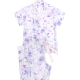 Women's Floral Rain Pyjama Set with 7/8 Pant | Magnolia Lounge Australia | Summer Sleepwear