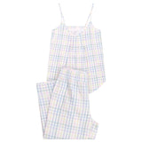 gingham print pyjama set | Women's Summer Picnic Cami & 3/4 Pant Cotton Pyjama Set | Shop womens sleepwear australia