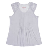 Women's Spring Tile Lace Trim Tee & Shorts Summer Pyjama Set | Magnolia Lounge Australia