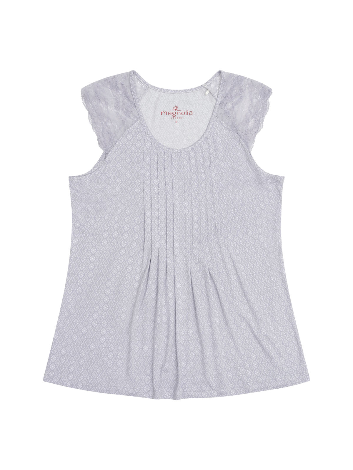Women's Spring Tile Lace Trim Tee & Shorts Summer Pyjama Set | Magnolia Lounge Australia
