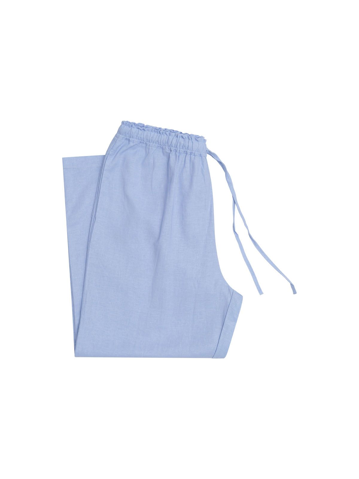 Women's Cornflower Summer Dreaming Linen Pyjama Set with 7/8 Pant | Magnolia Lounge
