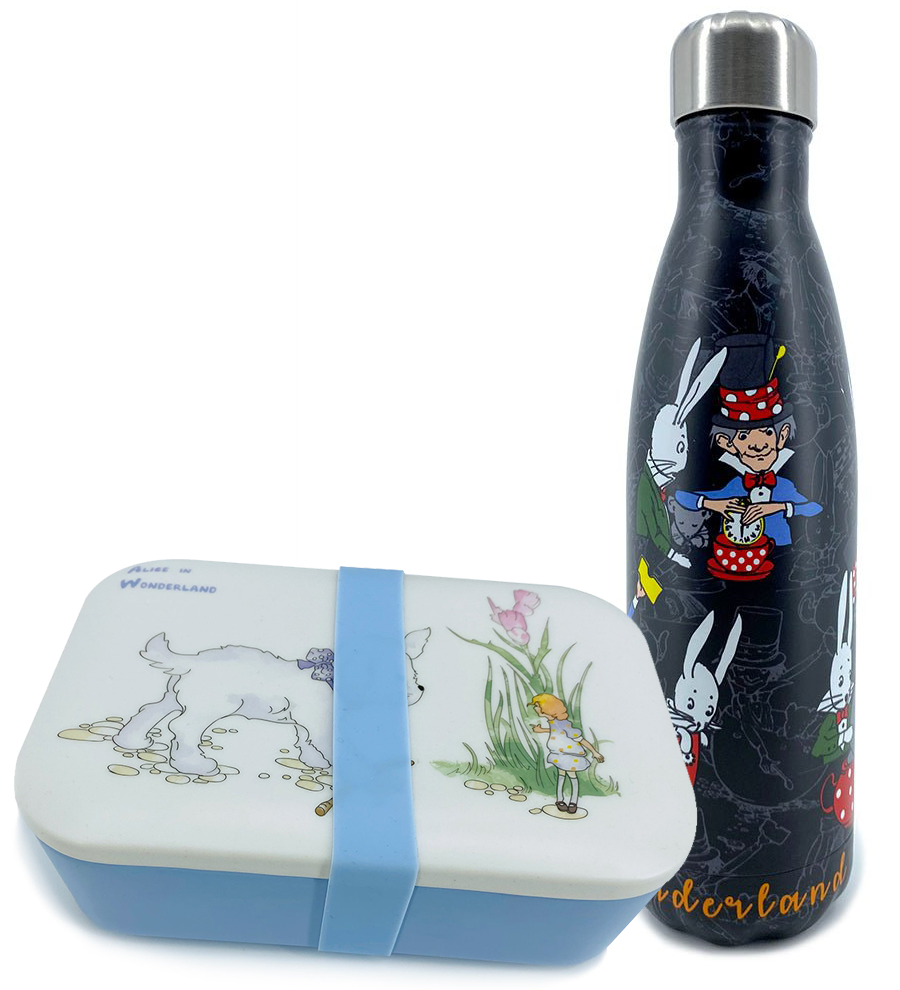Alice in Wonderland Lunch Box & Drink Bottle Set