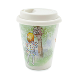 Alice with Cat Reusable Bamboo Coffee Cup