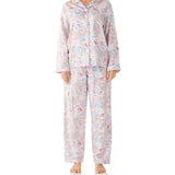 Ariana Floral Viscose Cotton Pyjama Set Magnolia Lounge