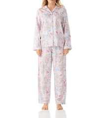 Ariana Floral Viscose Cotton Pyjama Set Magnolia Lounge
