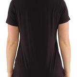 Women's Black Premium Bamboo V Neck Tee